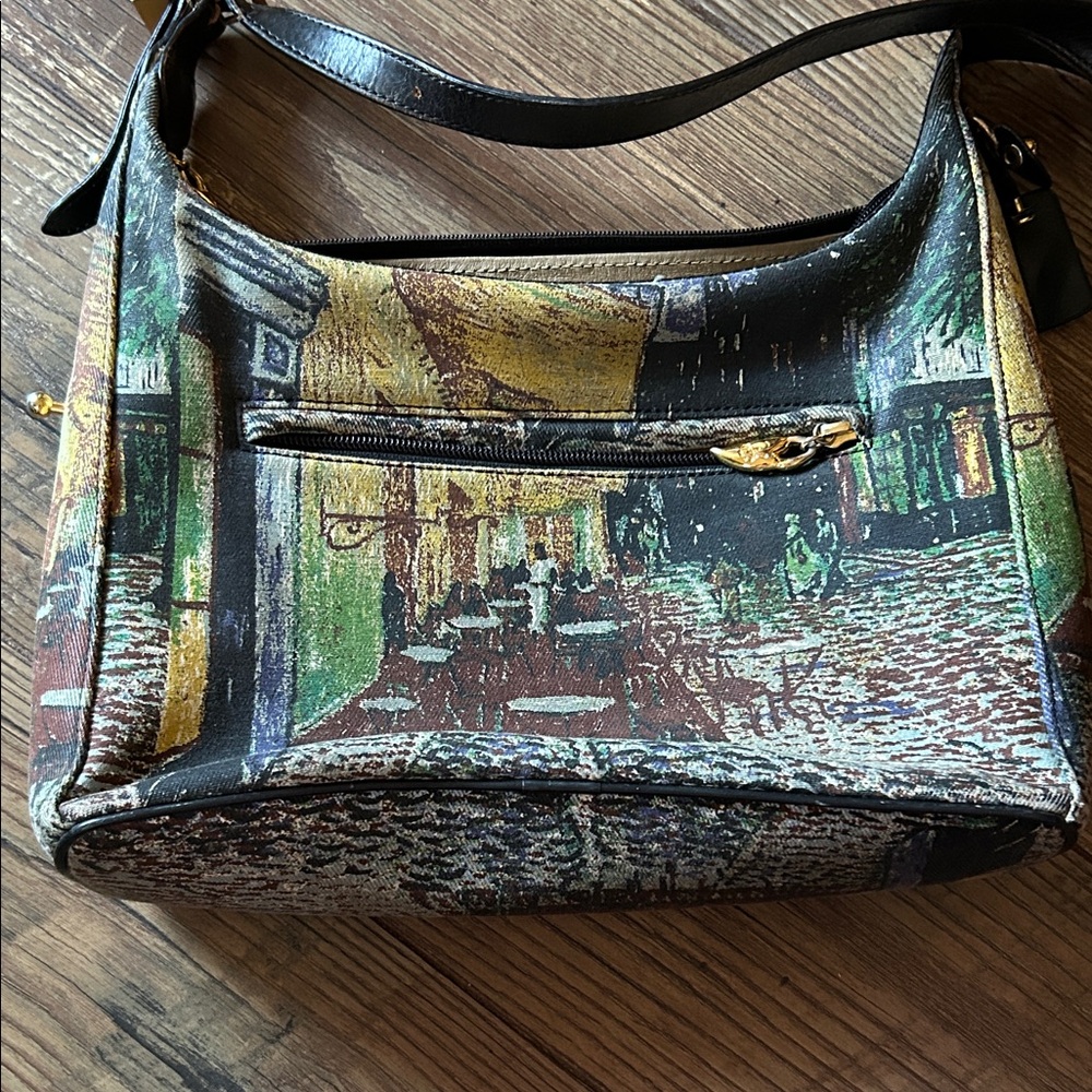 Tapestry-Style Shoulder Bag in Multi-Color